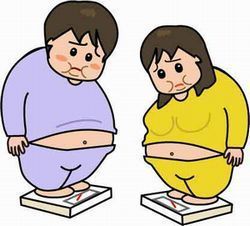肥満に悩む男性と女性