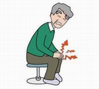 膝の痛みに悩むお年寄り
